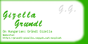 gizella grundl business card
