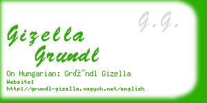 gizella grundl business card